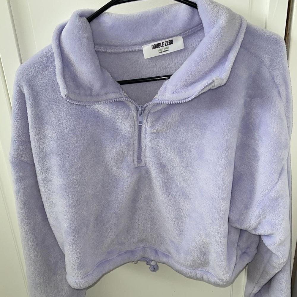 Cropped half zip sweater!